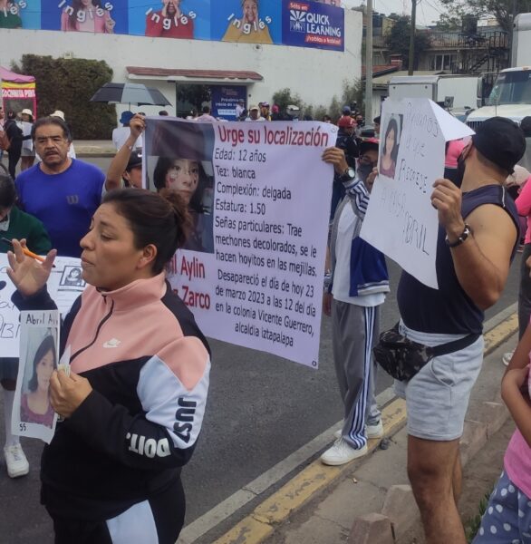 Bloquean desaparición Abril Aylin Periférico