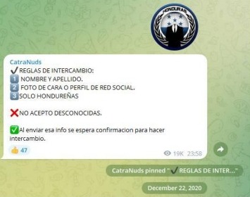  El informe analizó el canal “Catranuds” que se define como unsitio de intercambio de contenido íntimo de mujeres