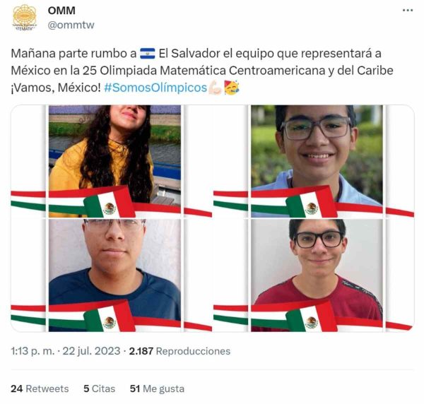 estudiantes olimpiada matemáticas