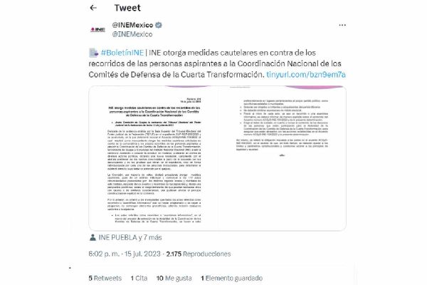 ine recorridos morena eleccion 2024 medidas cautelares