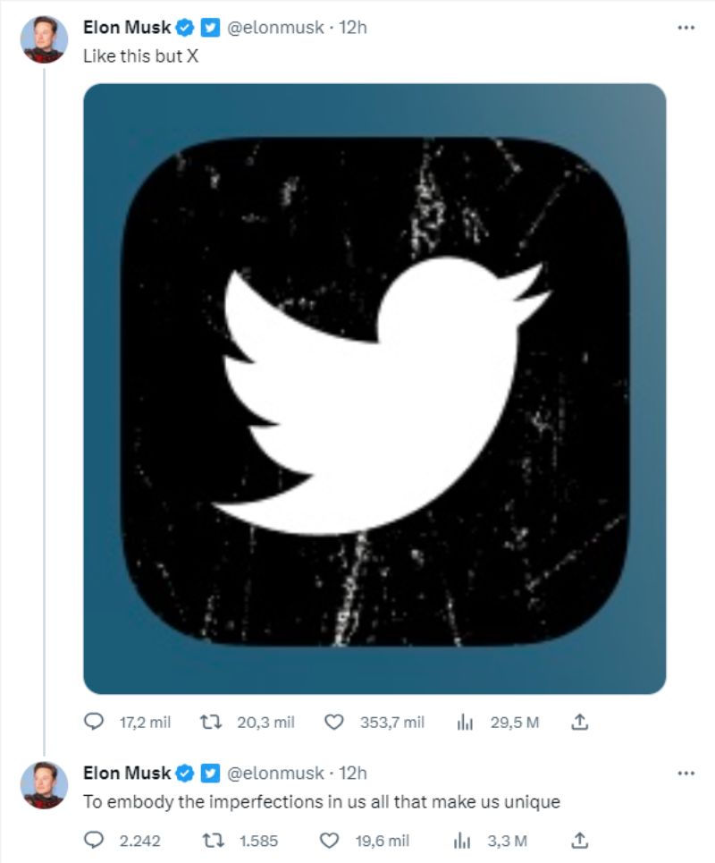 Elon Musk sobre el cambio de logotipo de Twitter