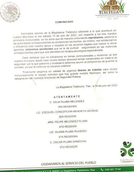 regidores tlaltelulco tlaxcala