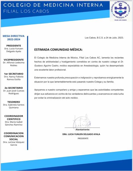 respaldan médico fentanilo Los Cabos