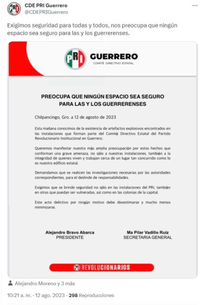 PRI guerrero granadas