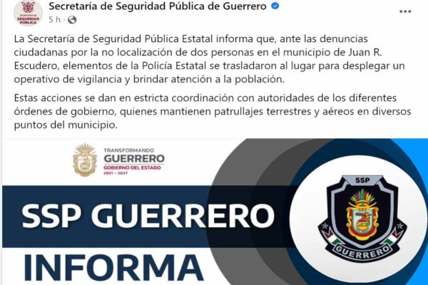 SSP Guerrero desaparición lideres transportistas