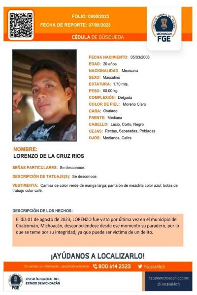 ficha búsqueda Lorenzo Froylán Michoacán