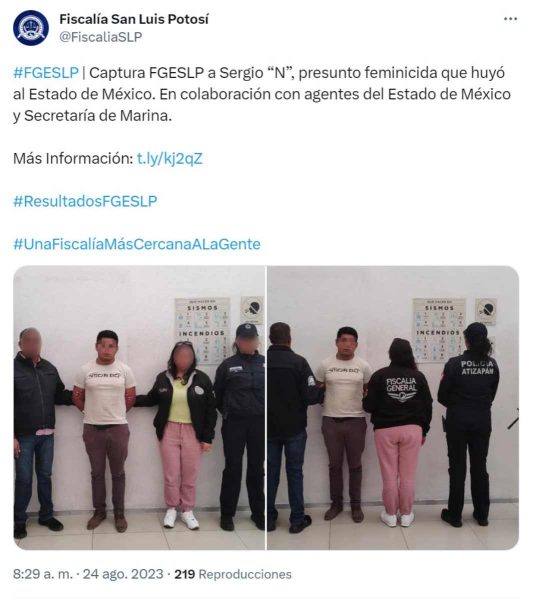 fiscalía san luis potosí feminicidio guardia nacional