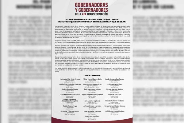 gobernadores morena libros texto 