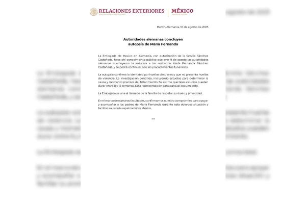 maría fernanda causa de muerte