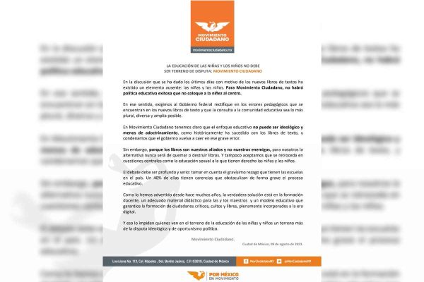 movimiento ciudadano libros de texto
