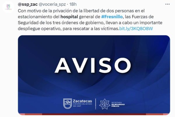 seguridad secuestro fresnillo