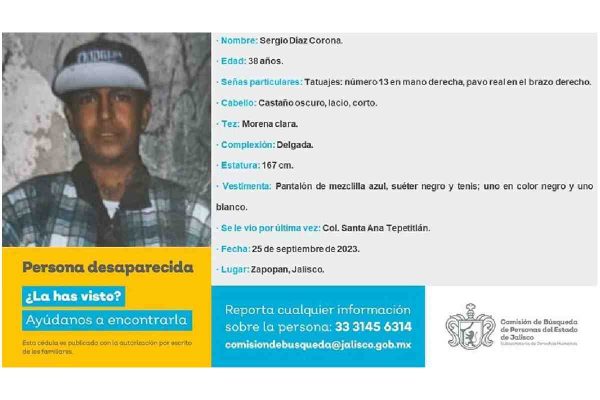 desaparecido zapopan jalisco