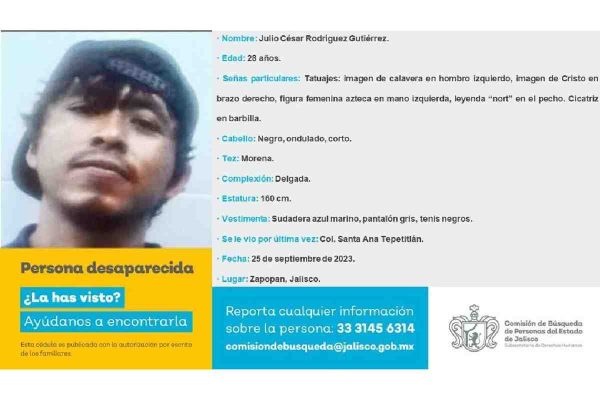 desaparecido zapopan