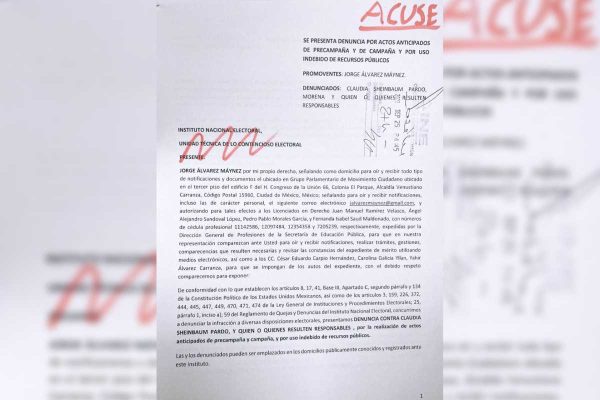movimiento ciudadano denuncia Sheinbaum