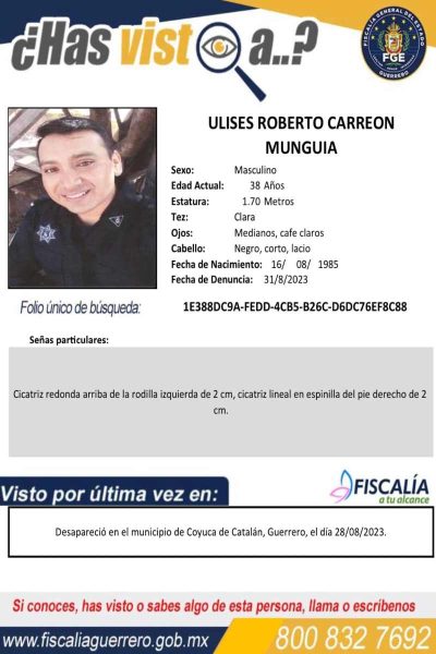 policia desaparecido guerrero