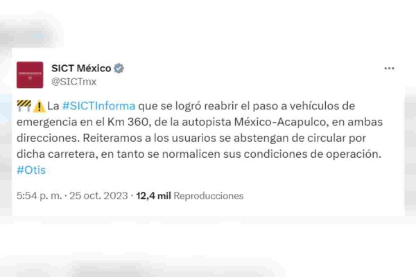 Reabren Autopista del Sol.