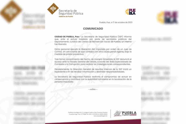 SSC LIBERAN PUEBLA FEMINICIDA PAMELA