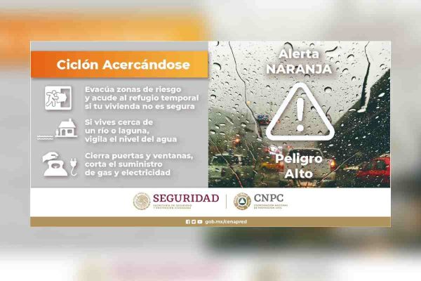 Diversos municipios en Sinaloa están en alerta naranja.