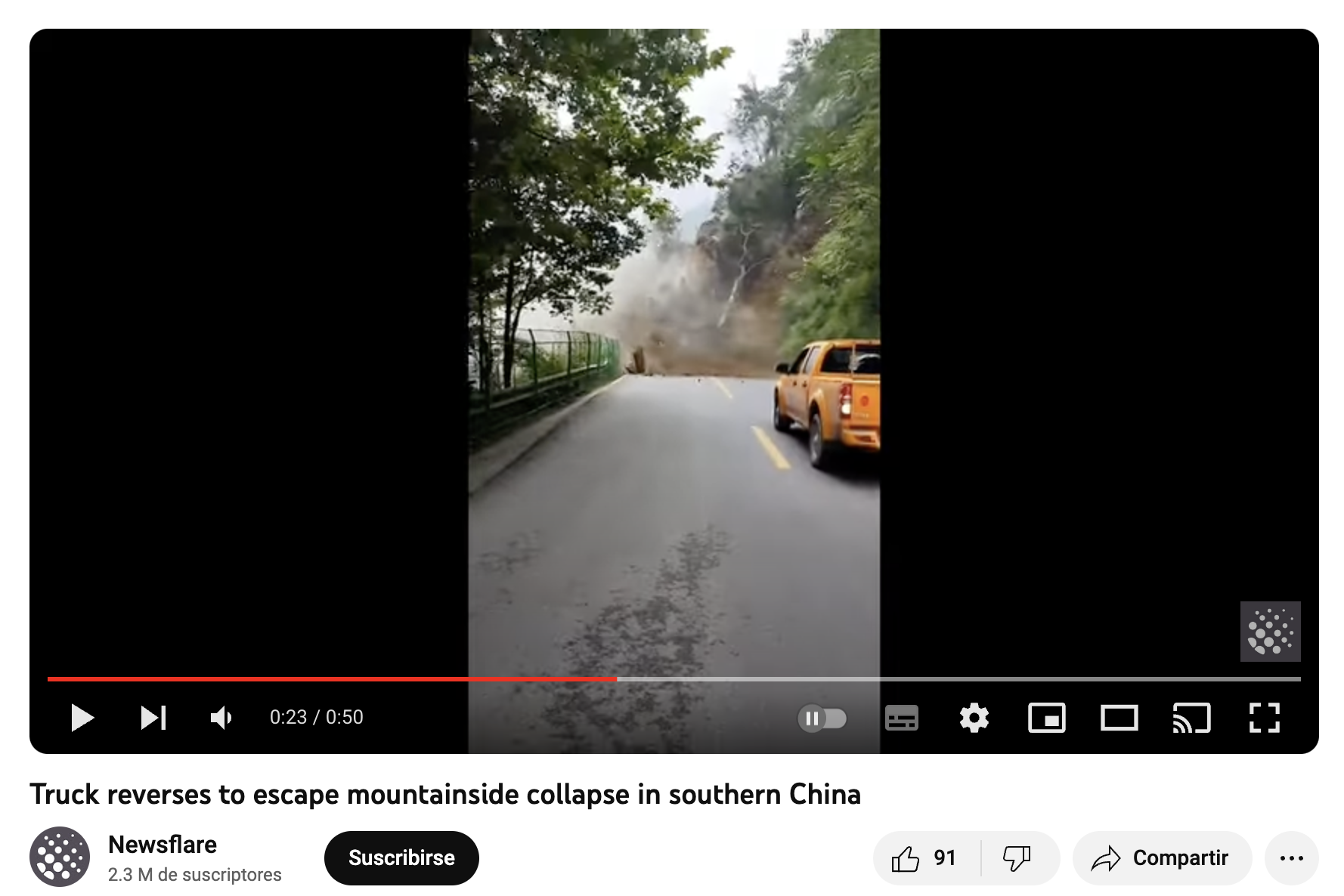 Este derrumbe no fue por huracán en Puerto Vallarta, sucedió en China