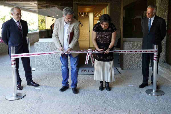 Inauguración del laboratorio de ciencia de datos con Silvia Giorguli, Luciano Concheiro, Adrián Rubio y Rodolfo Rodríguez. 