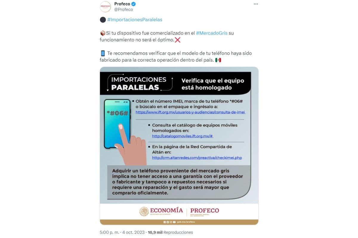 cómo saber si mi celular es del mercado gris