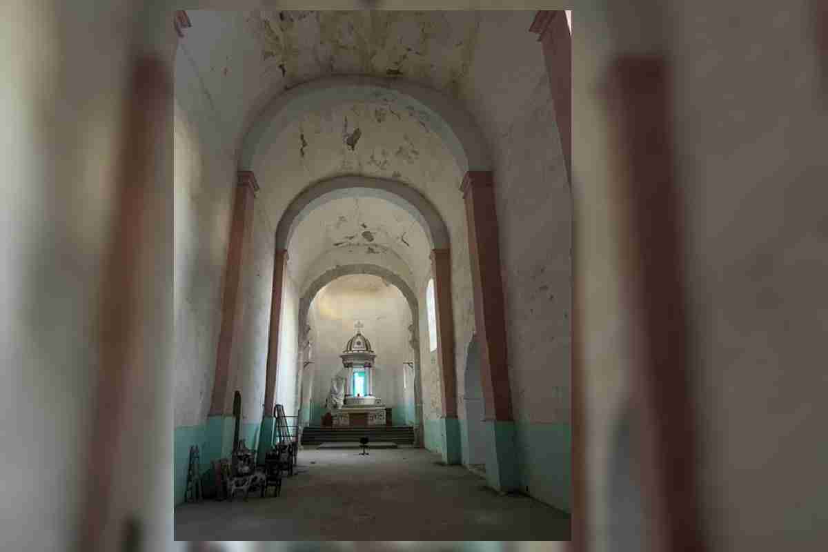 Interior del Convento del siglo XVI en Yautepec, Morelos.