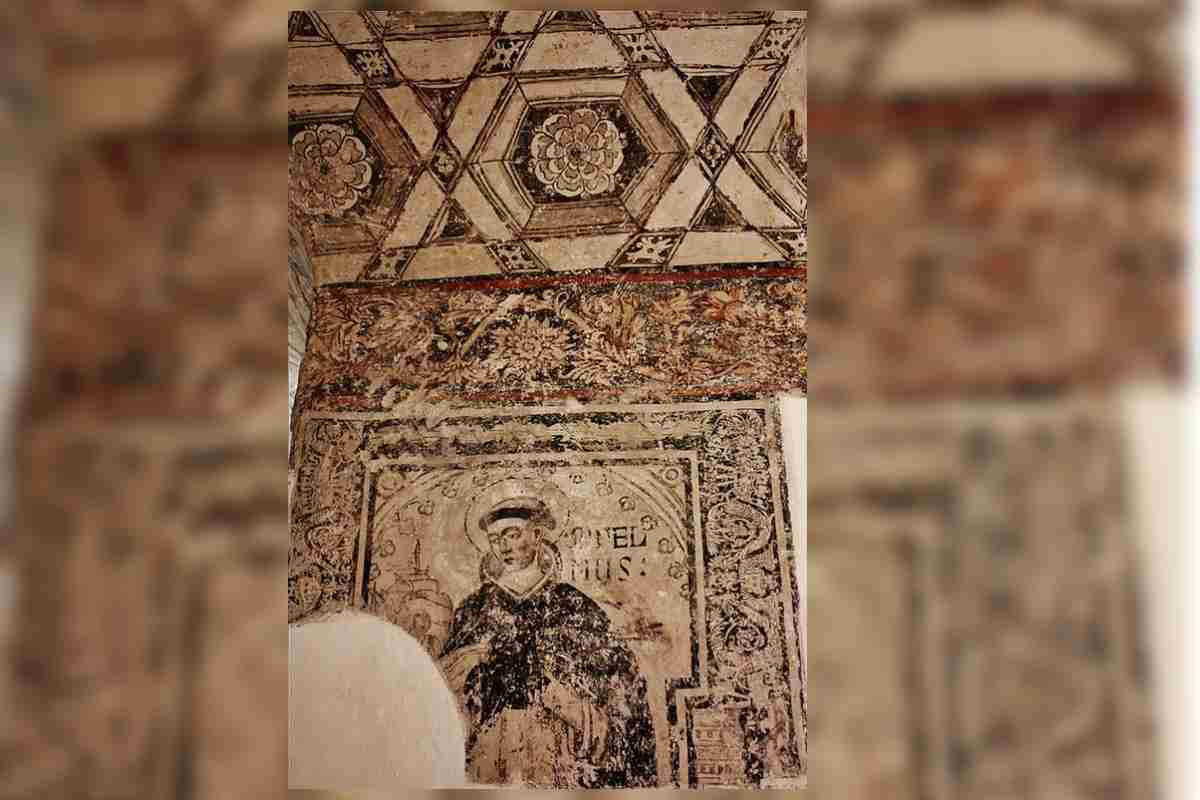 Murales del Convento del siglo XVI en Yautepec, Morelos.