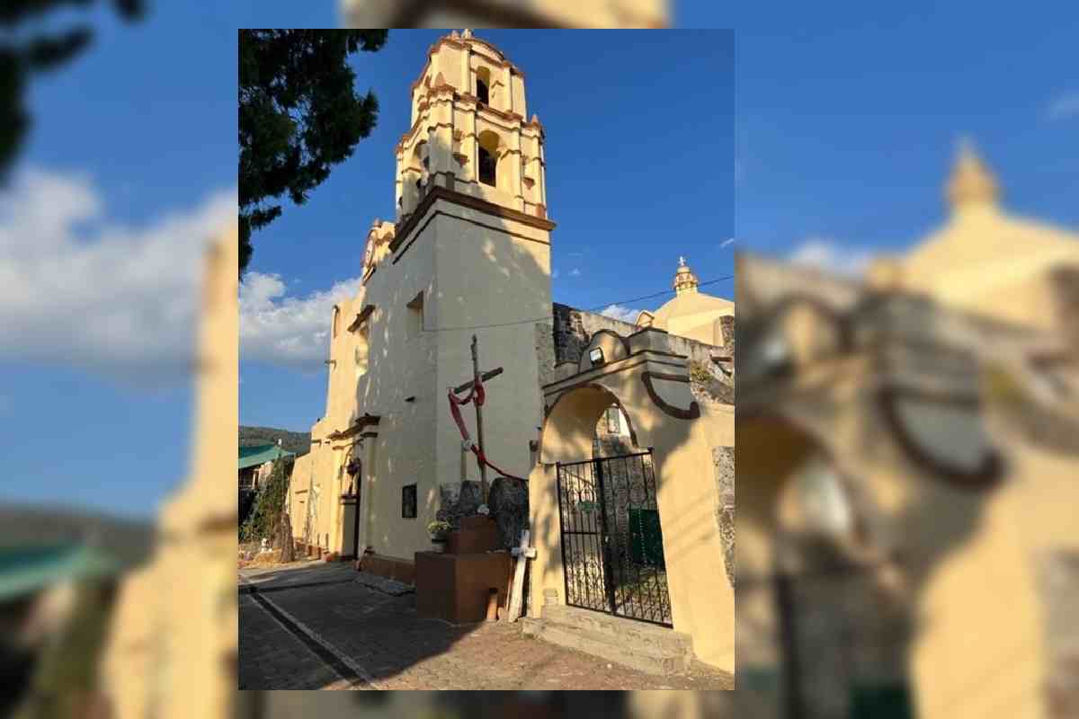 Fachada del convento de la Purificación en Tlanepantla, Morelos.