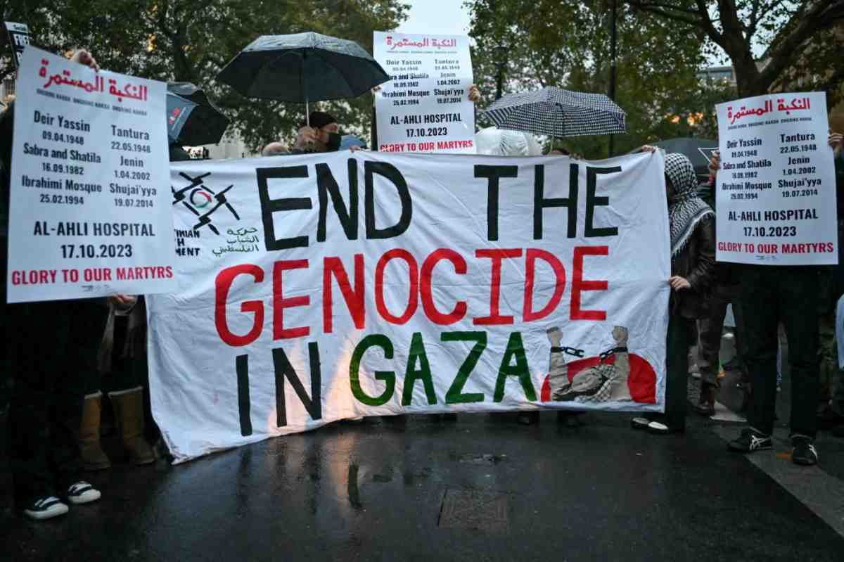 protestas gaza hospital bombardeo