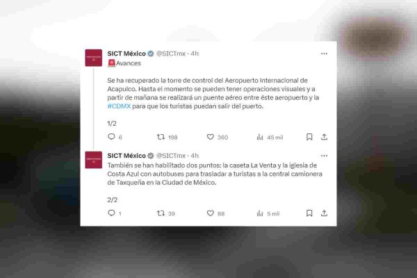 Se recupera la torre de control del Aeropuerto Internacional de Acapulco.