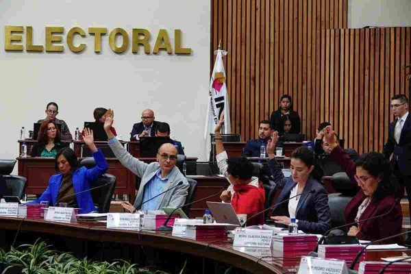 Sesión del Consejo General del INE.