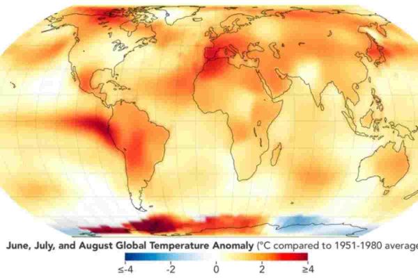 Registro sobre temperaturas de la NASA