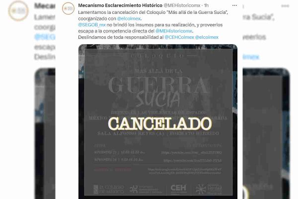 cancelan coloquio guerra sucia colmex