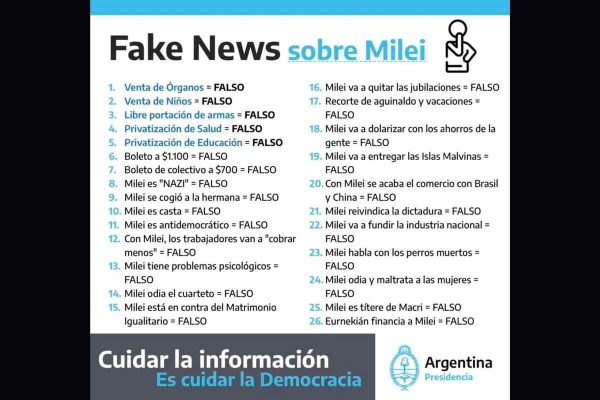Javier Milei: desinformación, discurso antiderechos y críticas a AMLO
