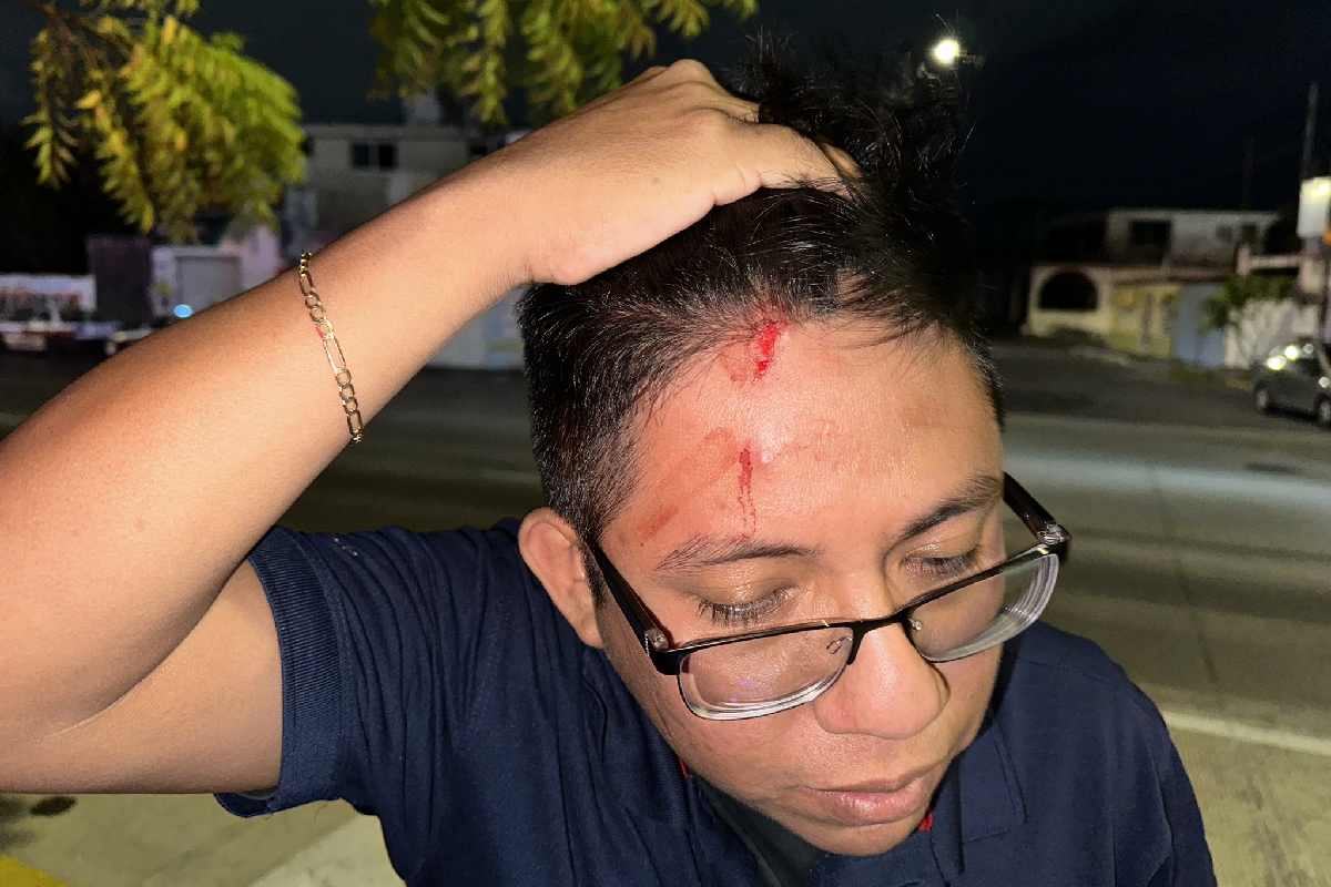 policia golpea periodistas veracruz