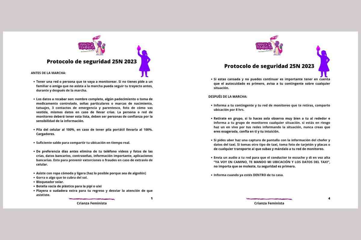 recomendaciones marcha 25n cdmx 