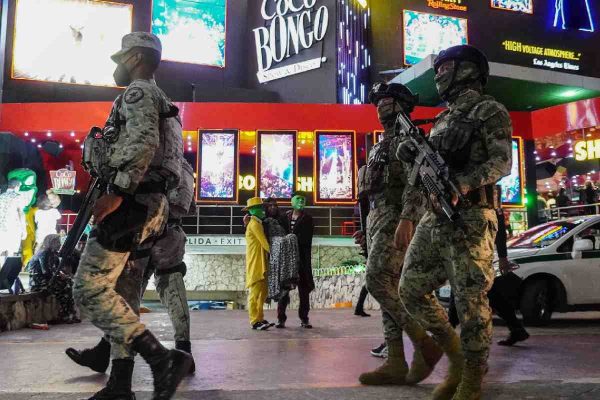 Operativo de seguridad en Cancún, cabecera municipal de Benito Juárez, Quintana Roo