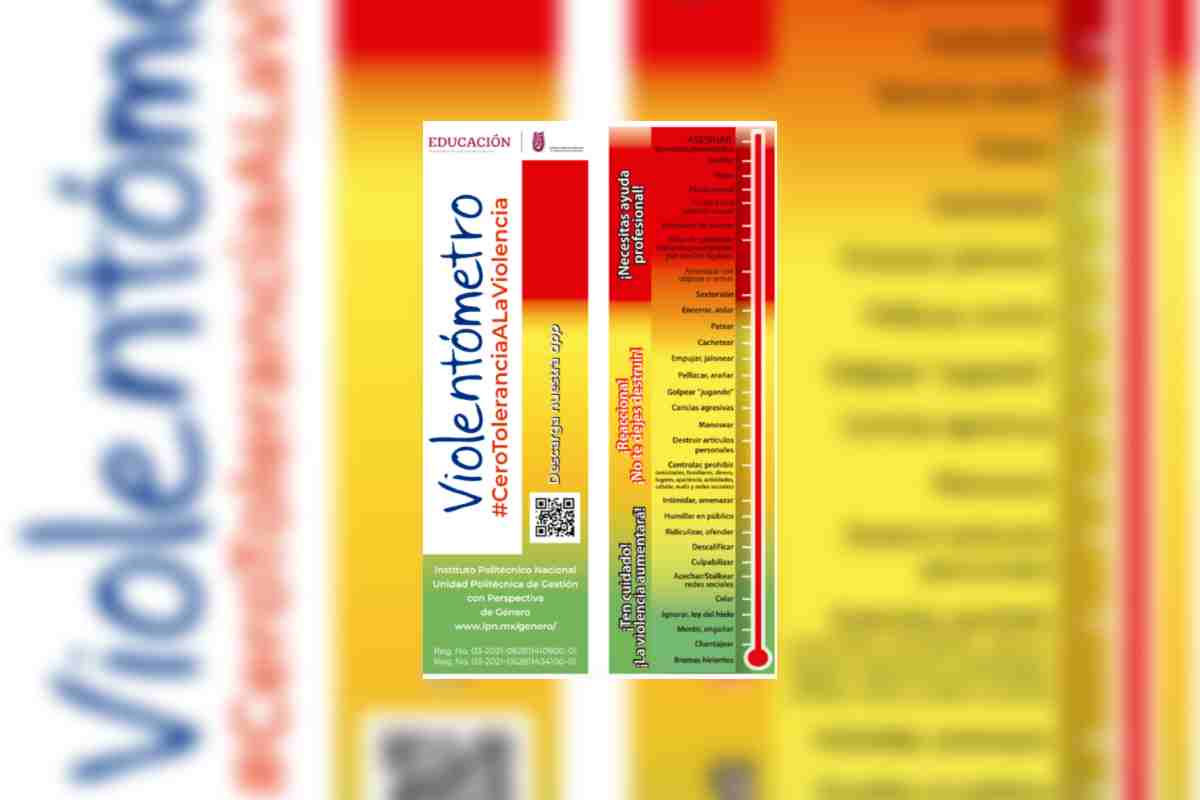 Violentómetro elaborado por el IPN para medir los niveles de violencia contra las mujeres.