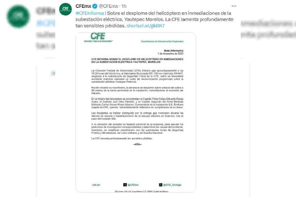 Comunicado CFE