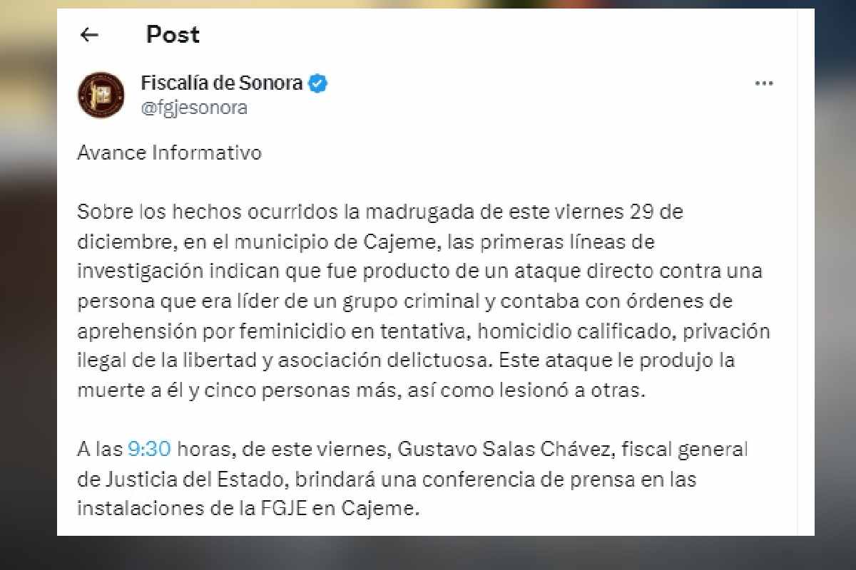 ataque armado cajeme sonora
