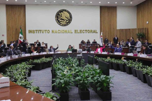 Sesión extraordinaria del INE.