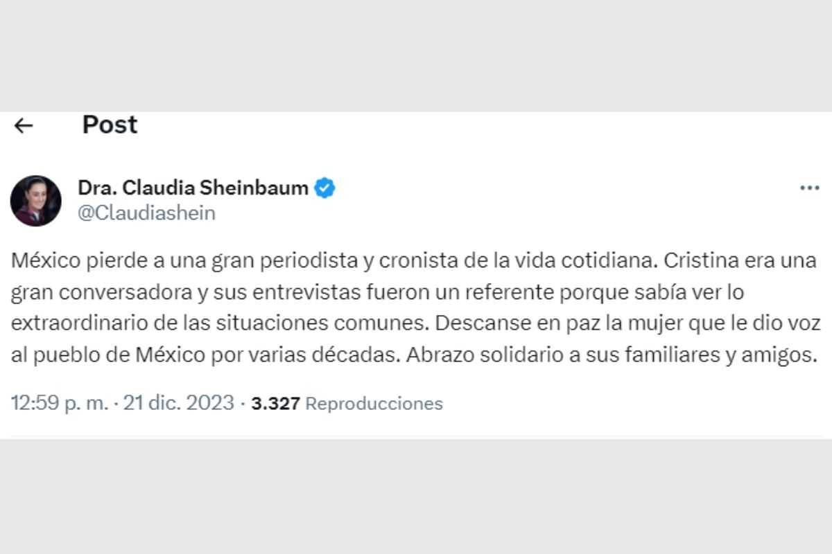sheinbaum muerte cristina pacheco