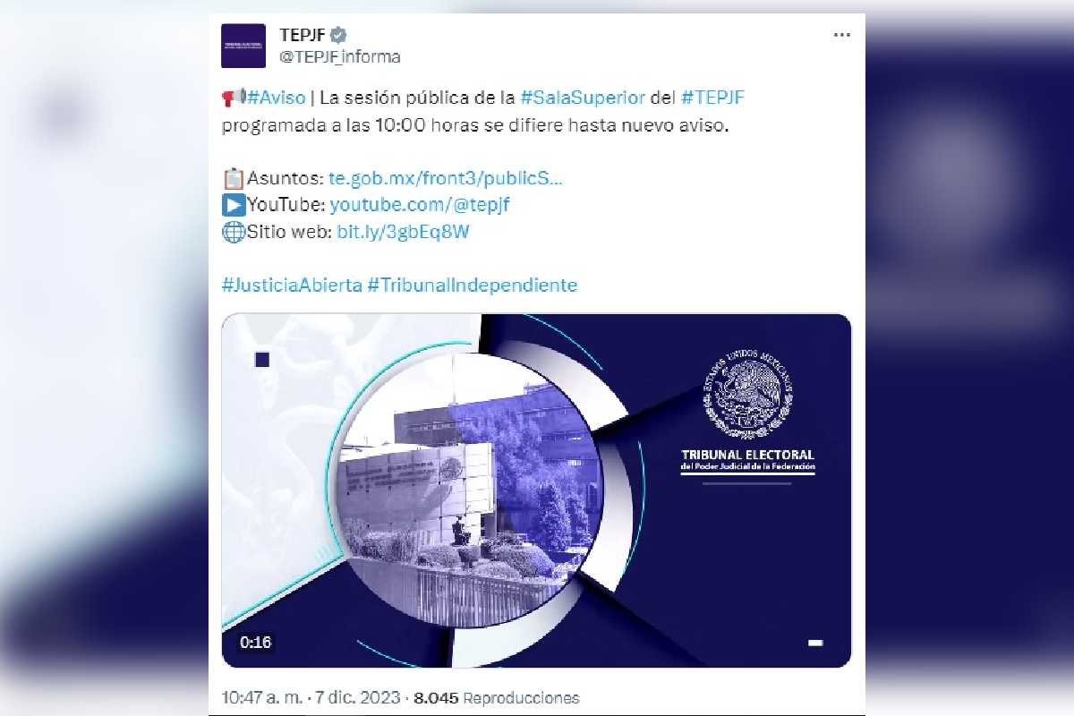 tribunal electoral sesion