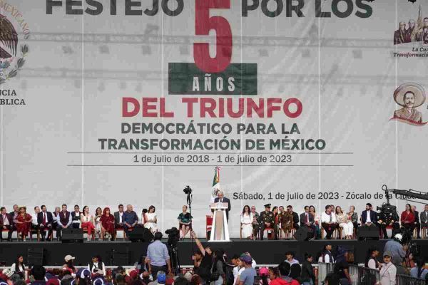 AMLO quinto aniversario del triunfo