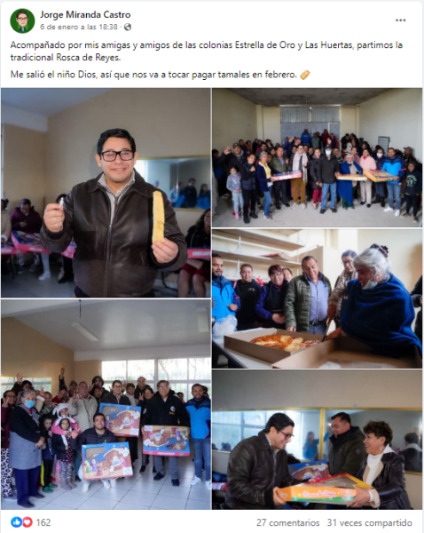 Entrega rosca de reyes Zacatecas 2024