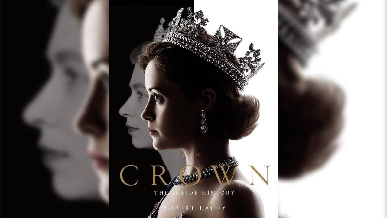 Cartel de la serie The crown, que trata sobre la reina Isabel II y la Corona británica.