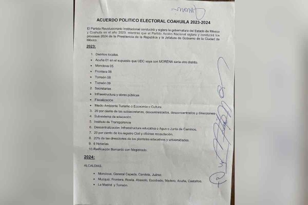 Acuerdo PAN-PRI Coahuila