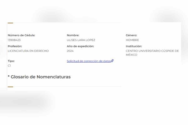 Ulises Lara recibió su cédula en Derecho apenas este 2024