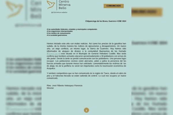 comunicado centro minerva bello