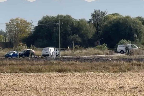 Lugar donde fueron encontrados nueve cuerpos en San Juan del Río, Querétaro.